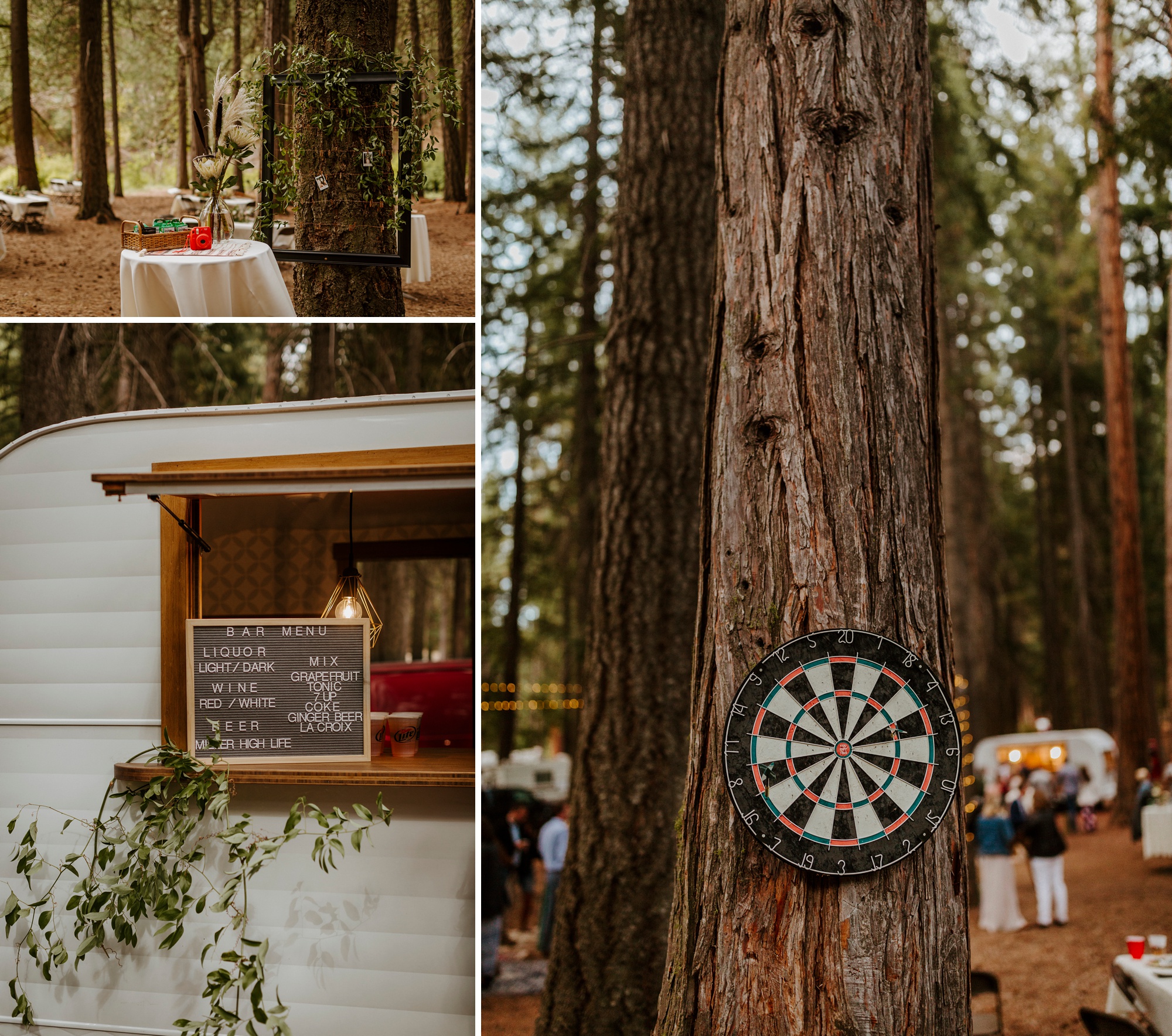 campground wedding central oregon bend outdoor adventure summer golden retriever dog