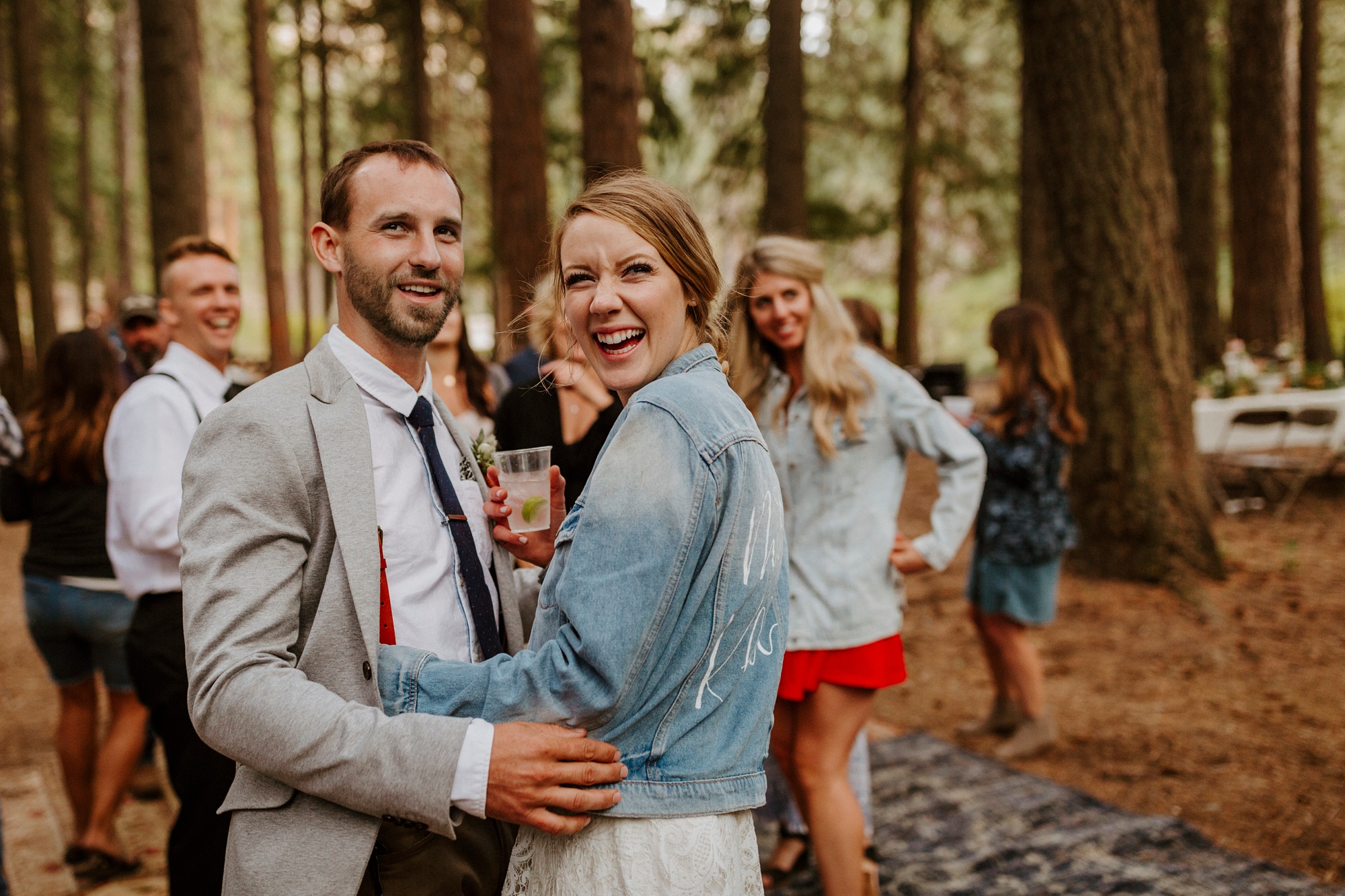 campground wedding central oregon bend outdoor adventure summer golden retriever dog