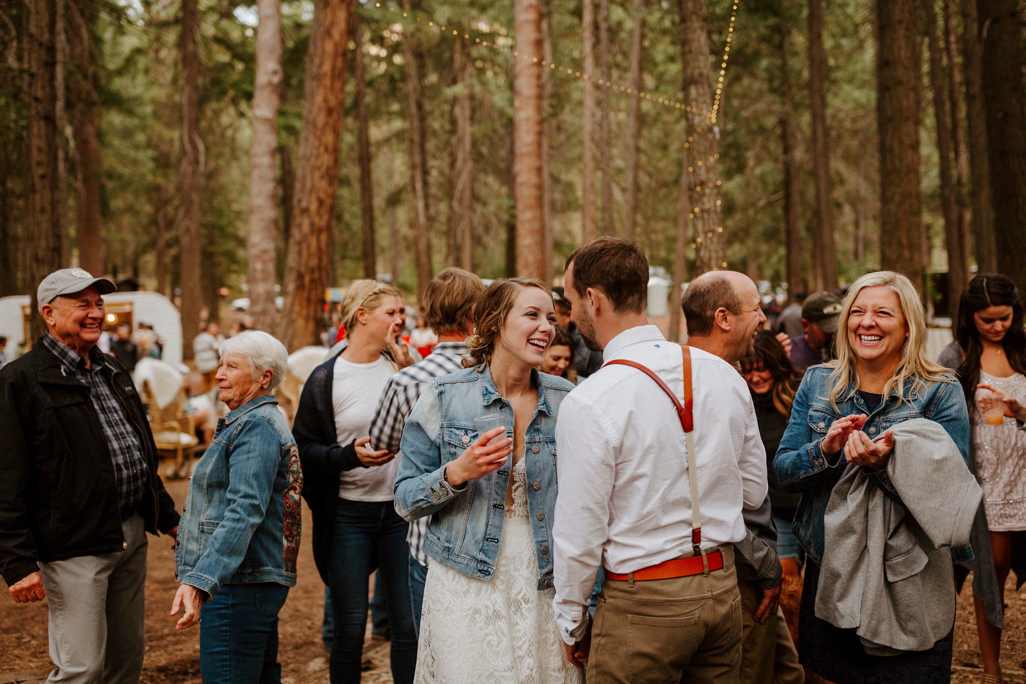 campground wedding central oregon bend outdoor adventure summer golden retriever dog