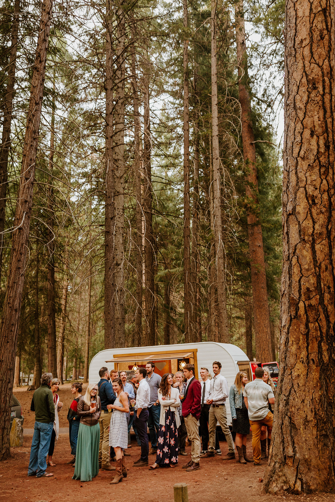 campground wedding central oregon bend outdoor adventure summer golden retriever dog