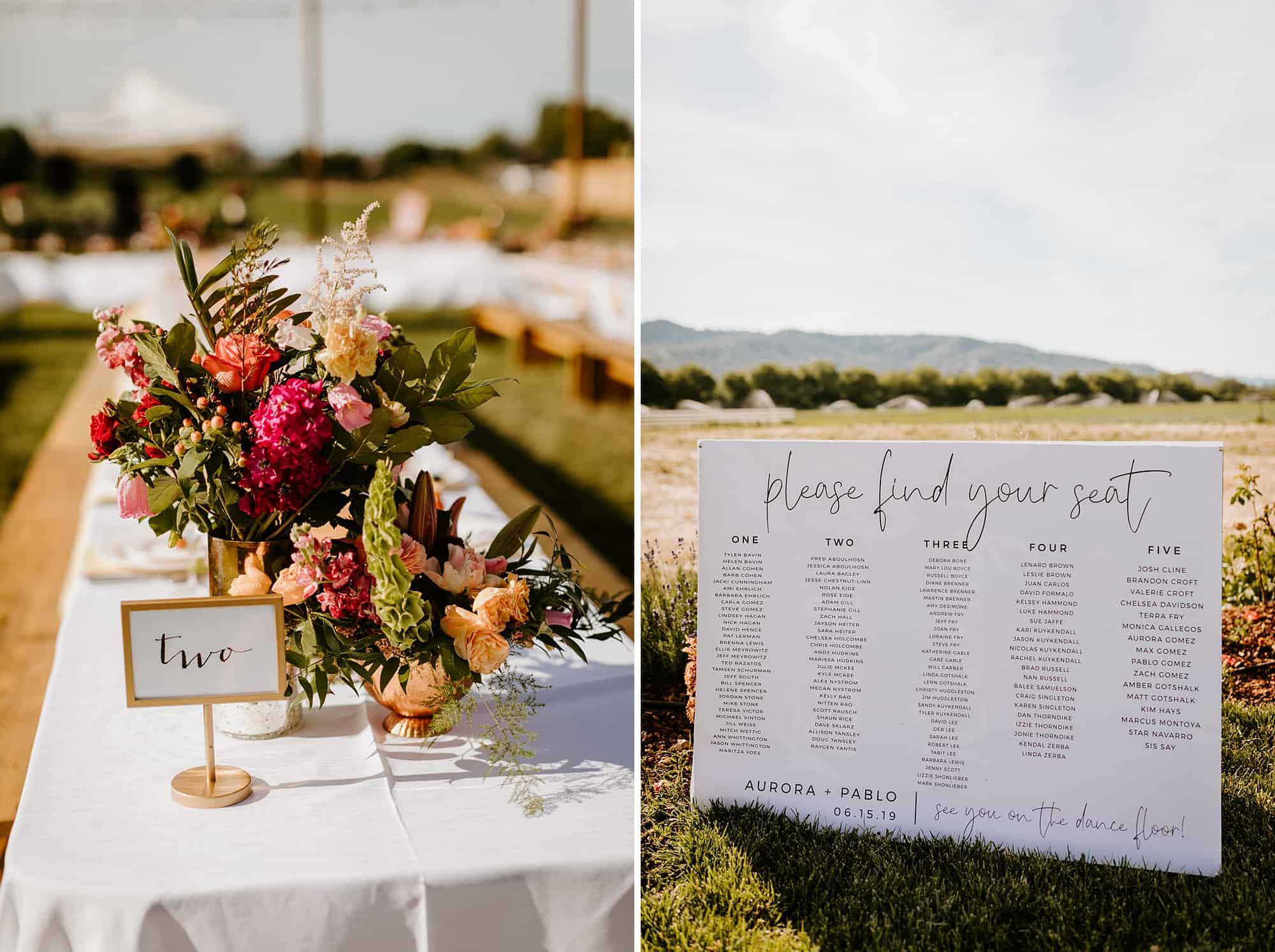 bright colorful souther oregon wedding