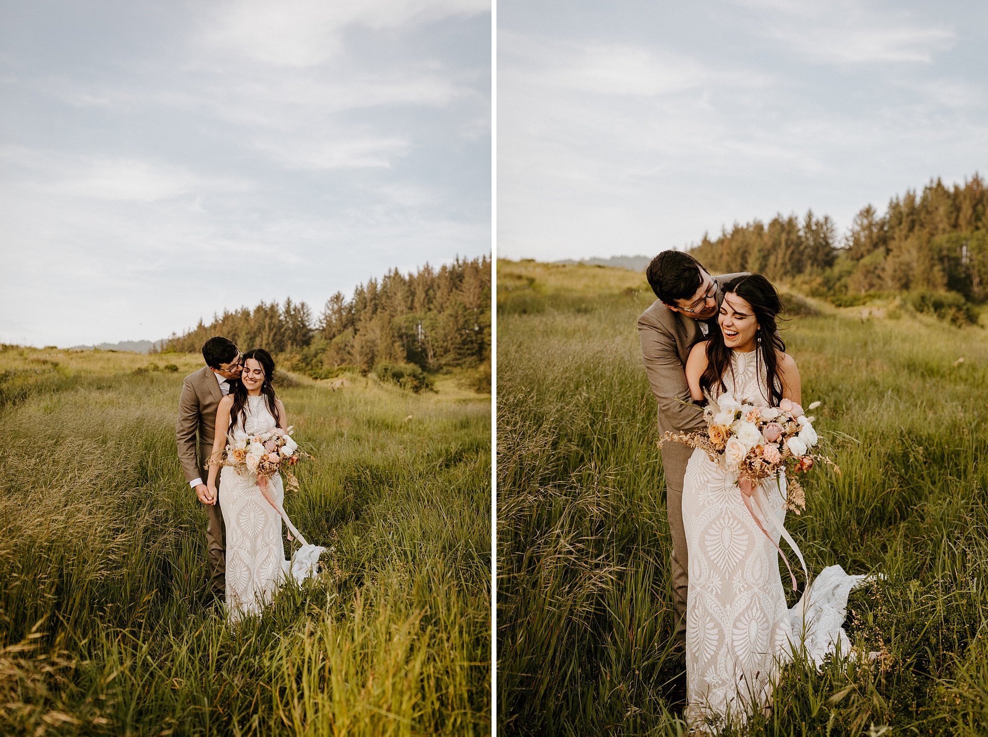 Southern Oregon coast elopement intimate wedding Bend photographer covid bride