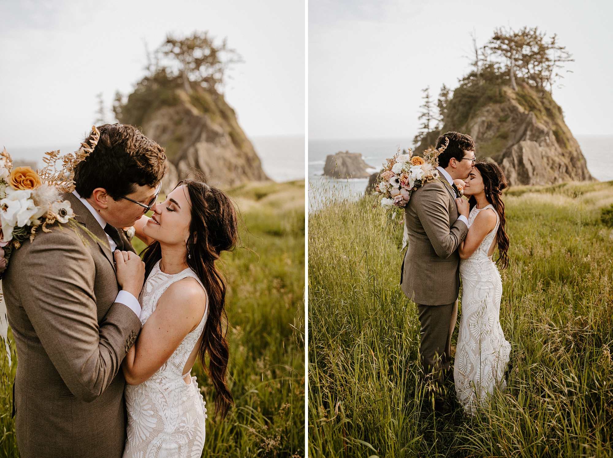 Southern Oregon coast elopement intimate wedding Bend photographer covid bride