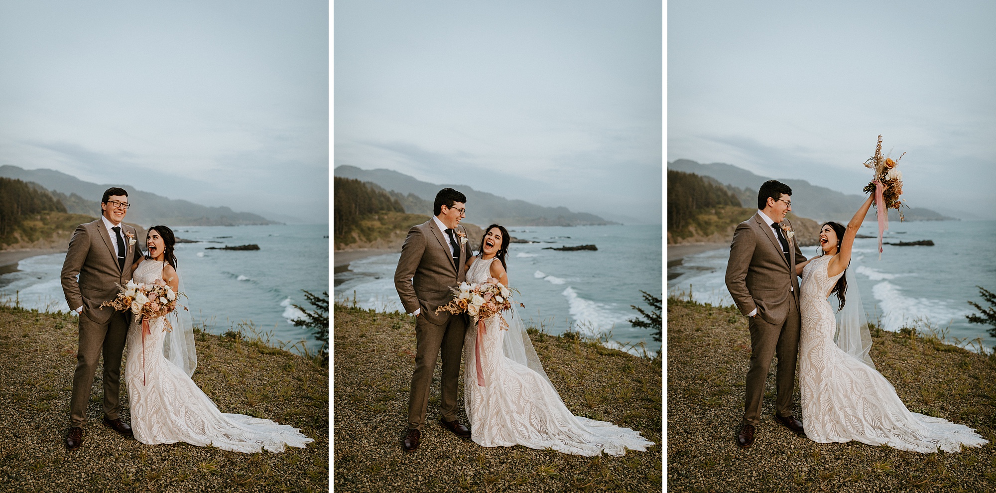 Southern Oregon coast elopement intimate wedding Bend photographer covid bride