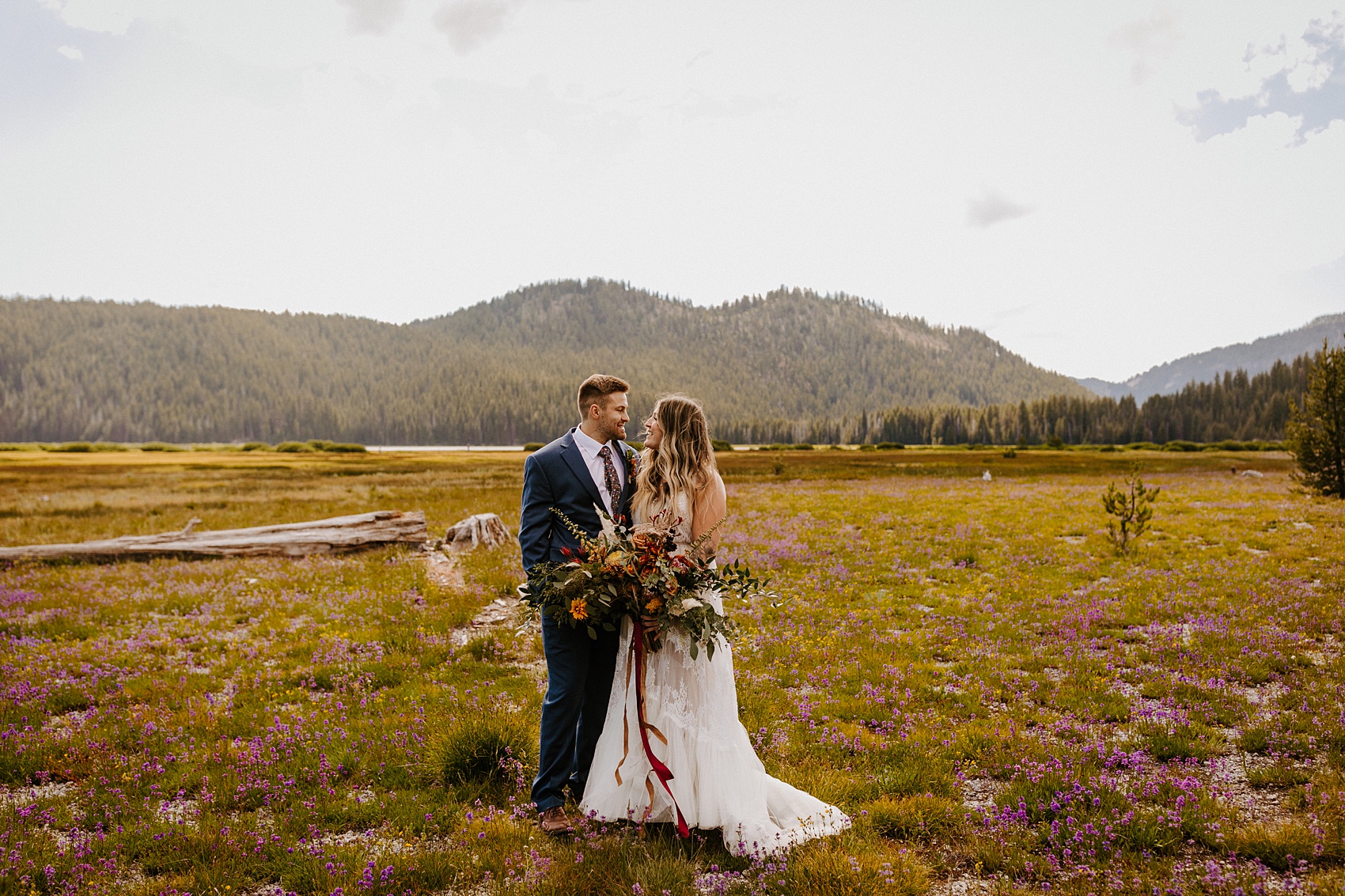 mountain meadow elopement bend oregon sparks lake cascade lakes highway victoria carlson bespoke bride