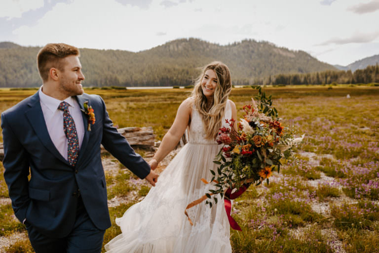 Mountain Meadow Sparks Lake Elopement Bend Oregon