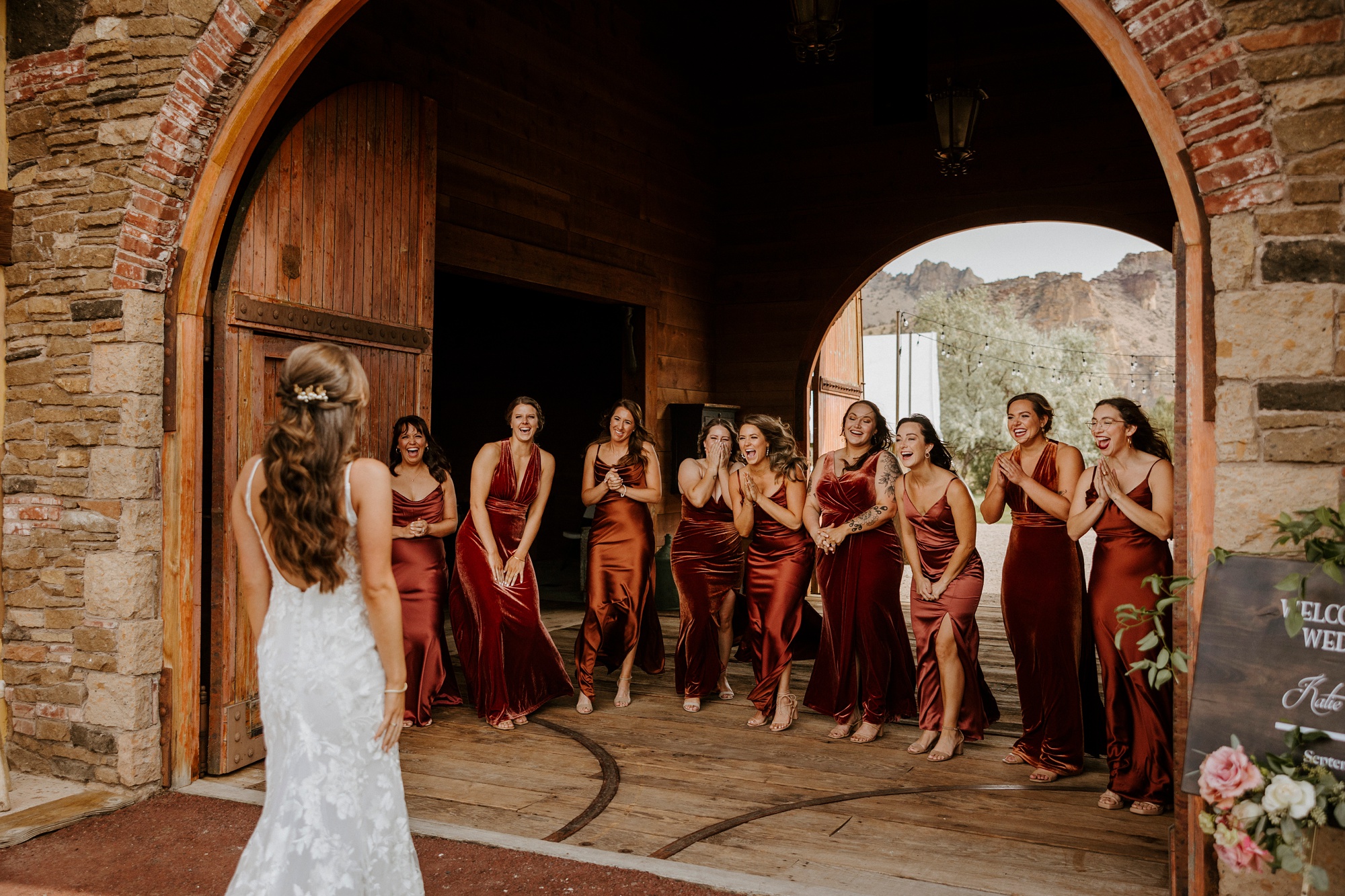 fall ranch at the canyons wedding bend central oregon rainy desert romantic portraits tuscany tuscan bridesmaid first look