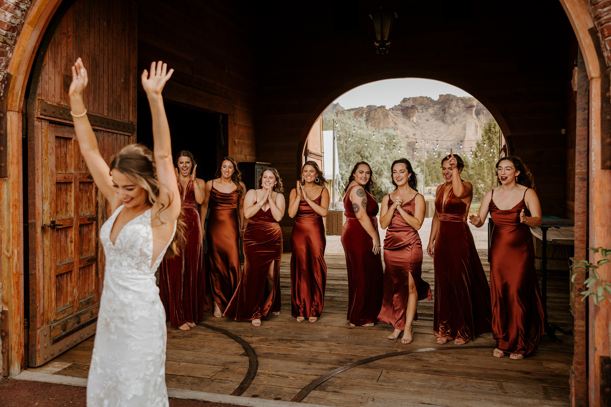 fall ranch at the canyons wedding bend central oregon rainy desert romantic portraits tuscany tuscan bridesmaid first look