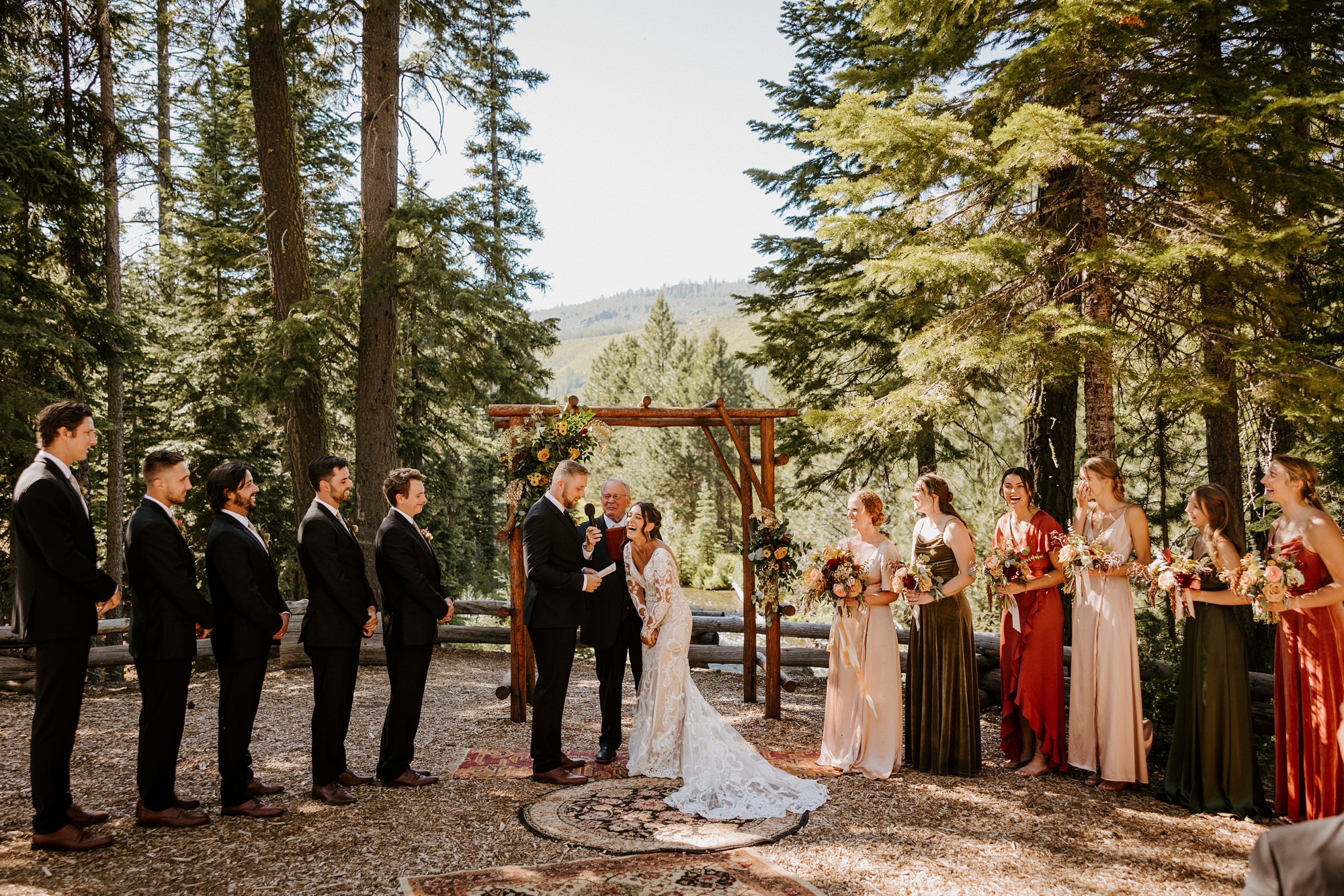 skyliner lodge wedding in the woods bend central oregon summer rustic outdoor 