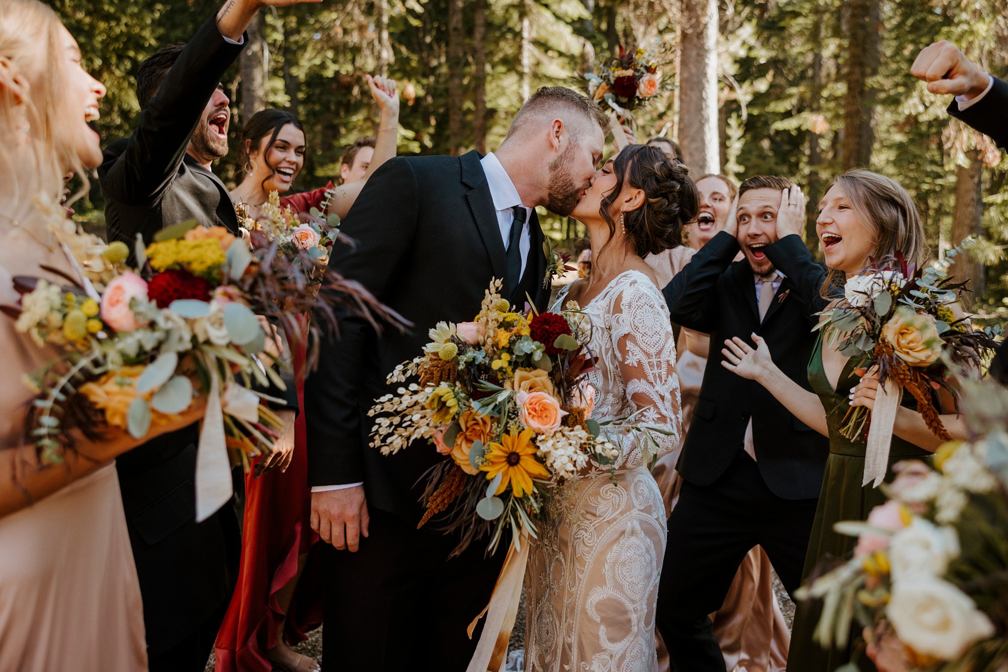 skyliner lodge wedding in the woods bend central oregon summer rustic outdoor 