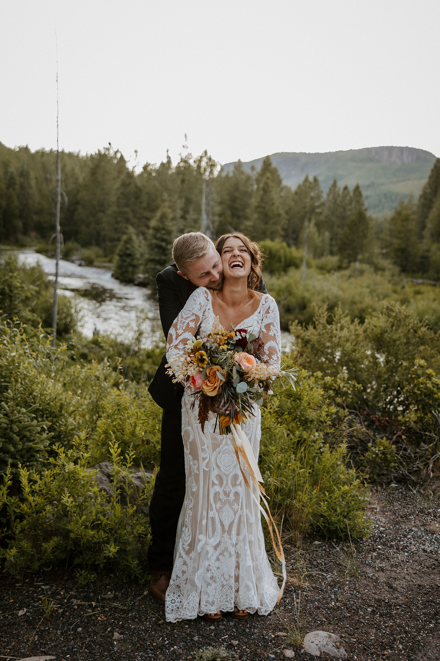 skyliner lodge wedding in the woods bend central oregon summer rustic outdoor 