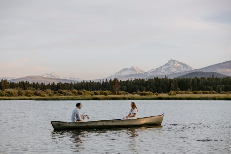 Notebook Style Engagement Shoot at Black Butte Ranch