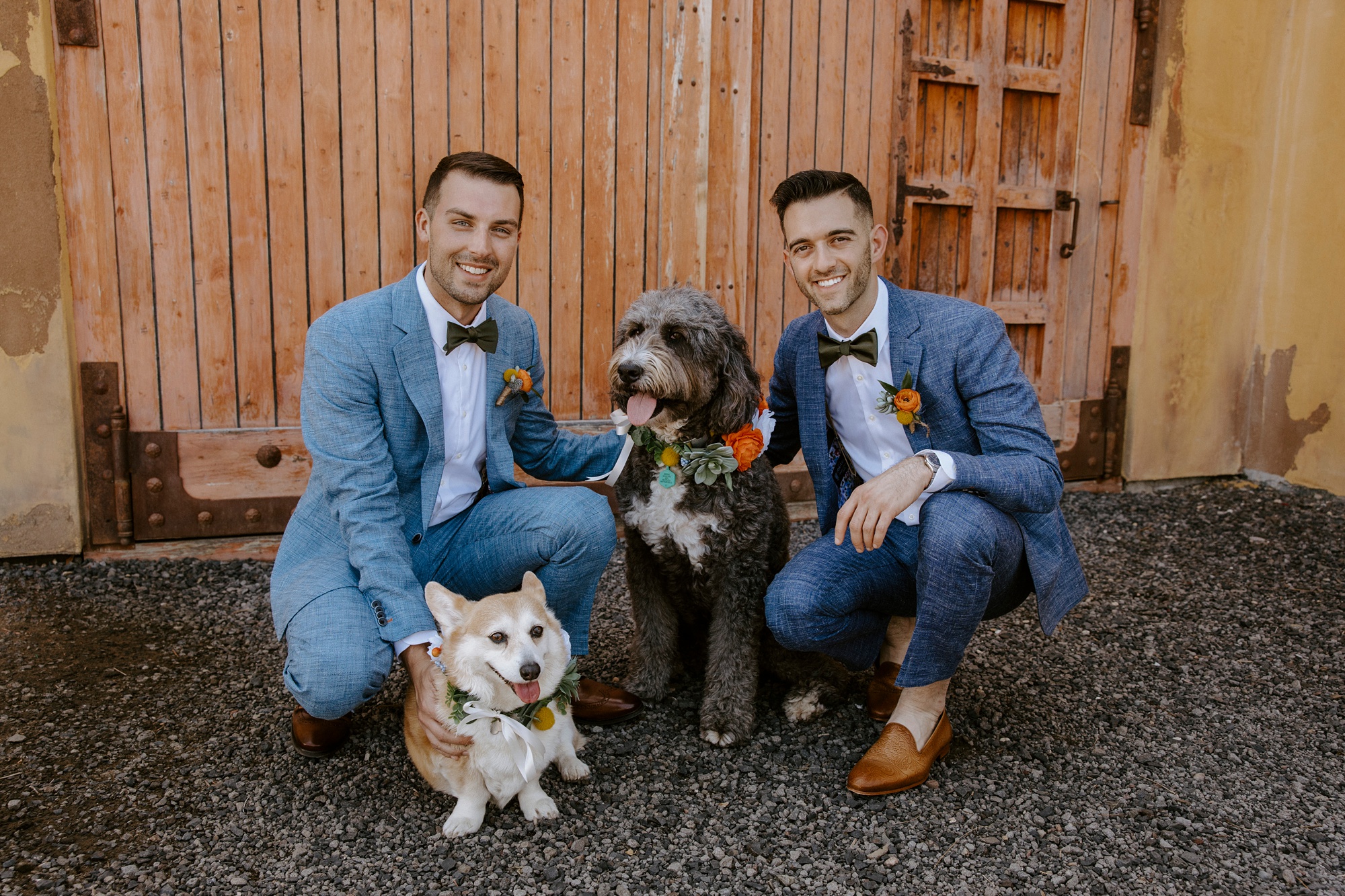 Ranch at the Canyons, same sex, wedding, spring, high desert, central oregon, Bend, Tuscan wedding, dogs
