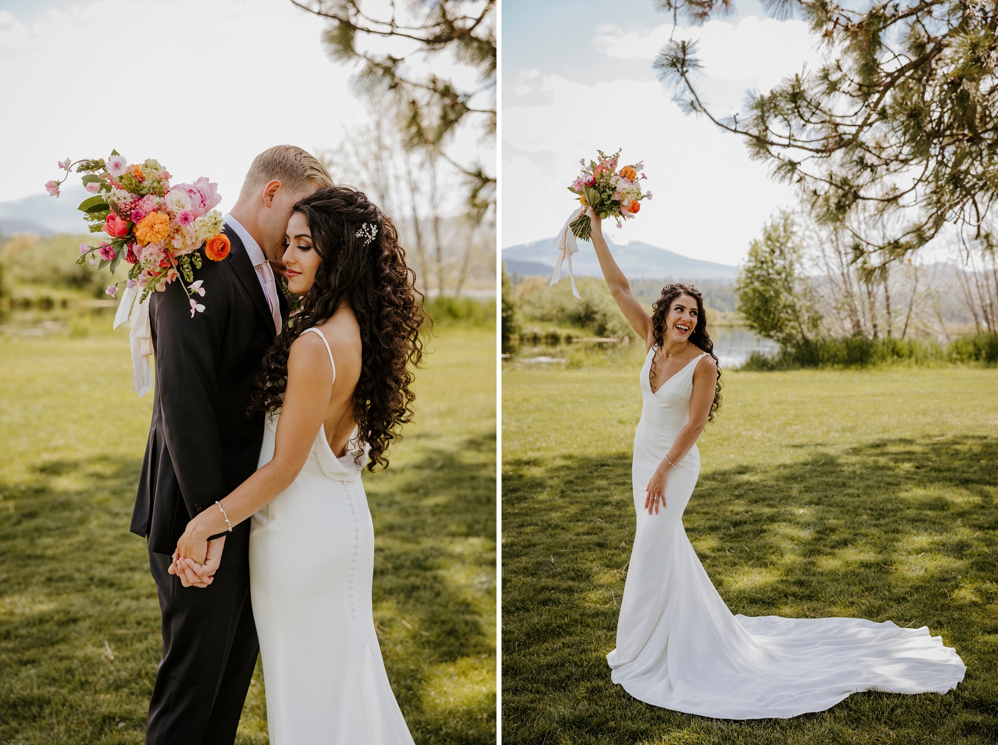 black butte ranch, happy, colorful, summer, wedding, modern, victoria carlson photography, mountains, sisters, oregon