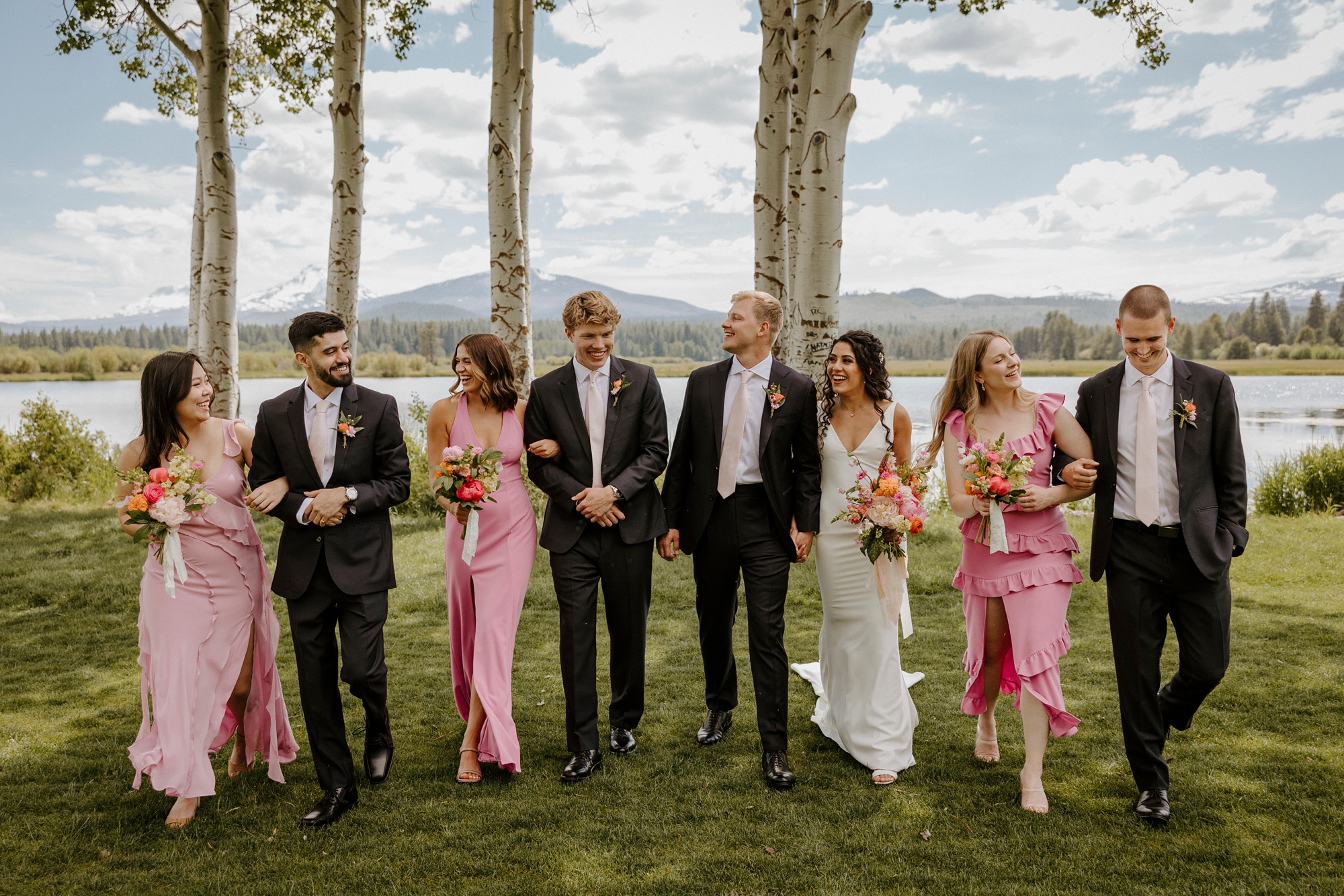 black butte ranch, happy, colorful, summer, wedding, modern, victoria carlson photography, mountains, sisters, oregon