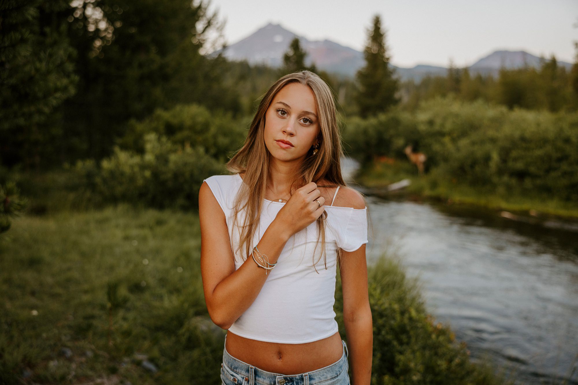 cascade lakes, senior photos, bend oregon, high school, graduation, central oregon, senior photographer, broken top, creek, meadow