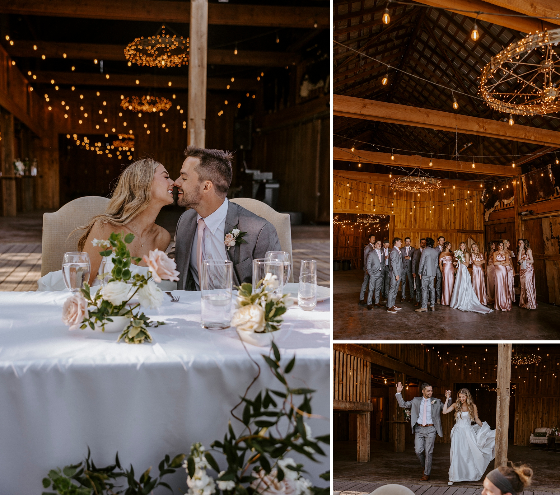 western, barn, wedding, bend, central oregon, long hollow ranch, romantic, dusty pink, rose, victoria carlson
