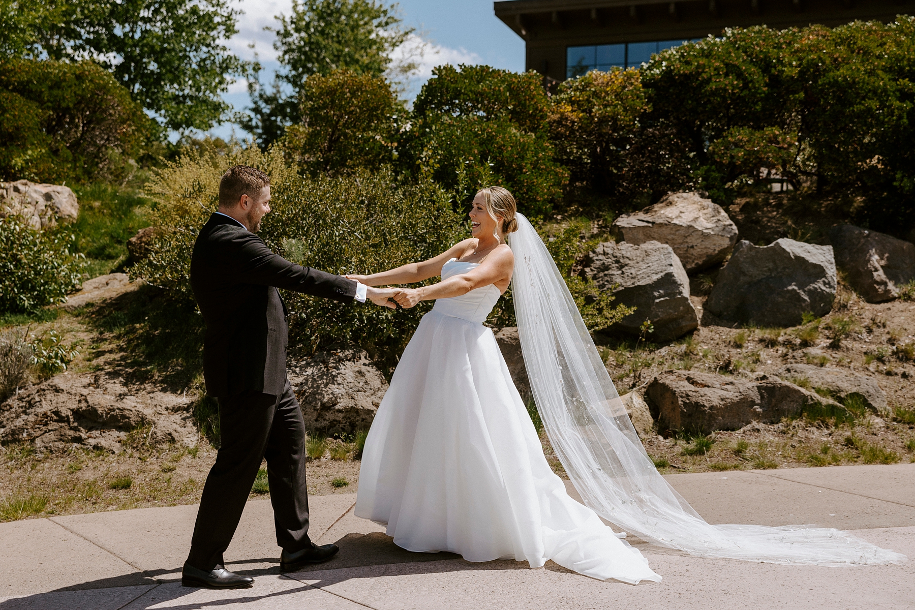 Tetherow Resort Bend Oregon Spring May Wedding Golf Course Yellow Flowers Bright Sunny Victoria Carlson Actually Ashley