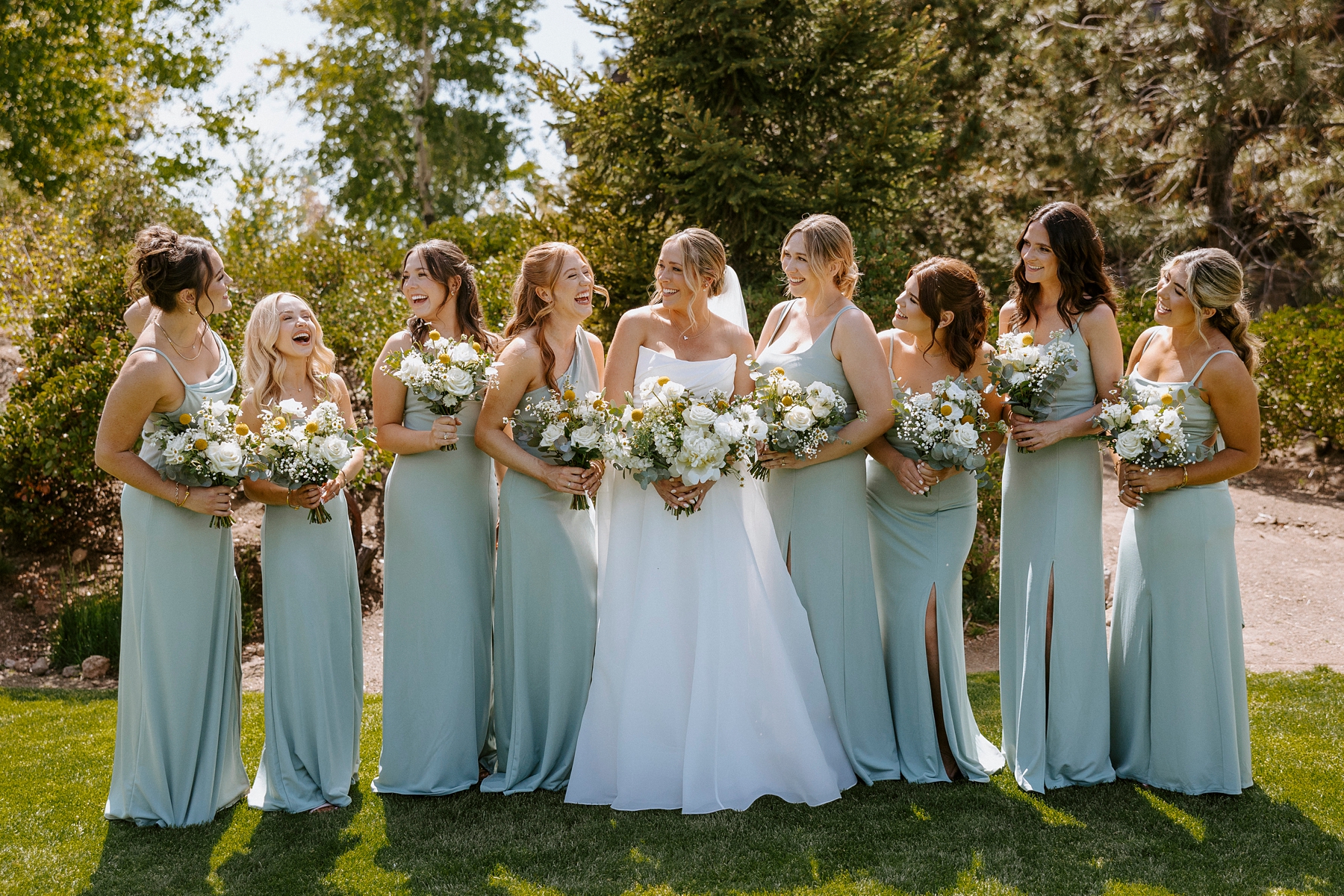 Tetherow Resort Bend Oregon Spring May Wedding Golf Course Yellow Flowers Bright Sunny Victoria Carlson Actually Ashley