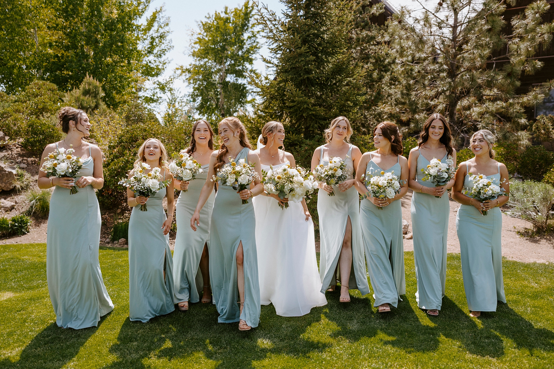 Tetherow Resort Bend Oregon Spring May Wedding Golf Course Yellow Flowers Bright Sunny Victoria Carlson Actually Ashley