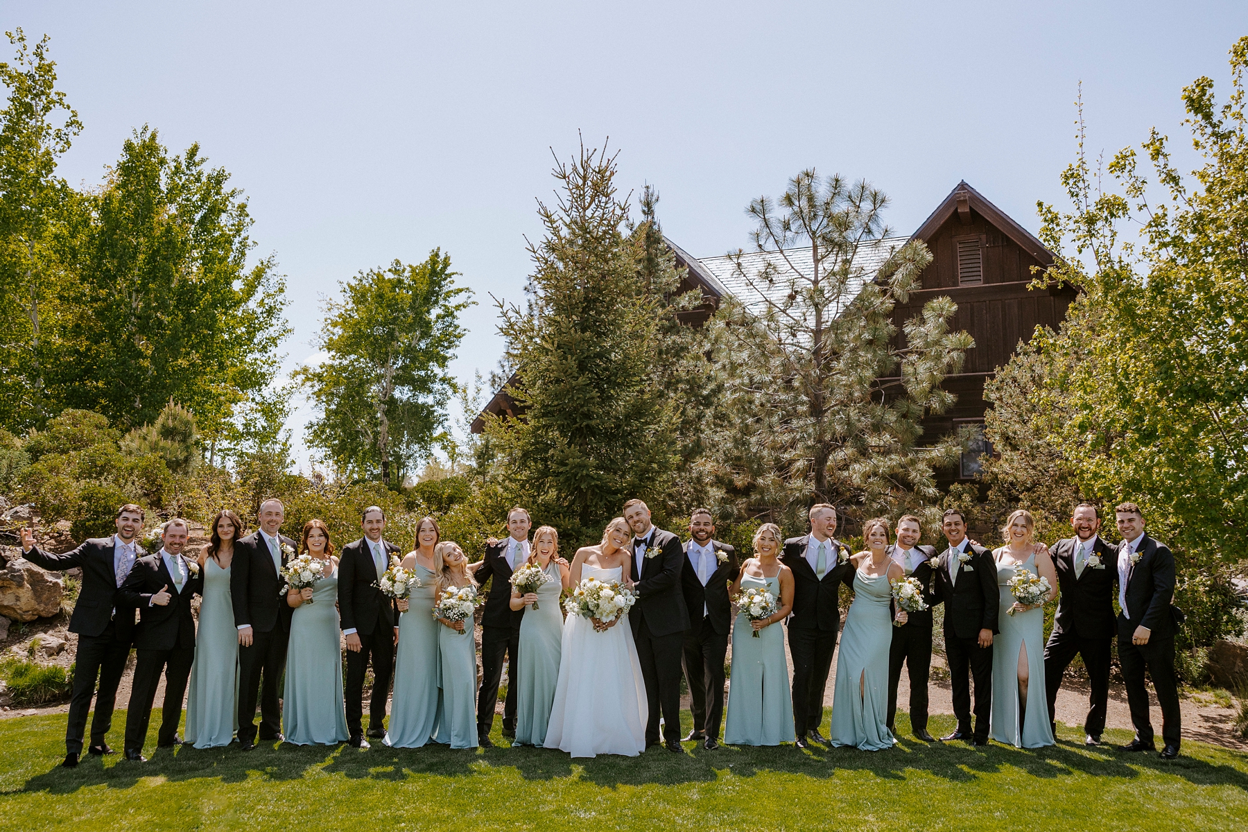 Tetherow Resort Bend Oregon Spring May Wedding Golf Course Yellow Flowers Bright Sunny Victoria Carlson Actually Ashley