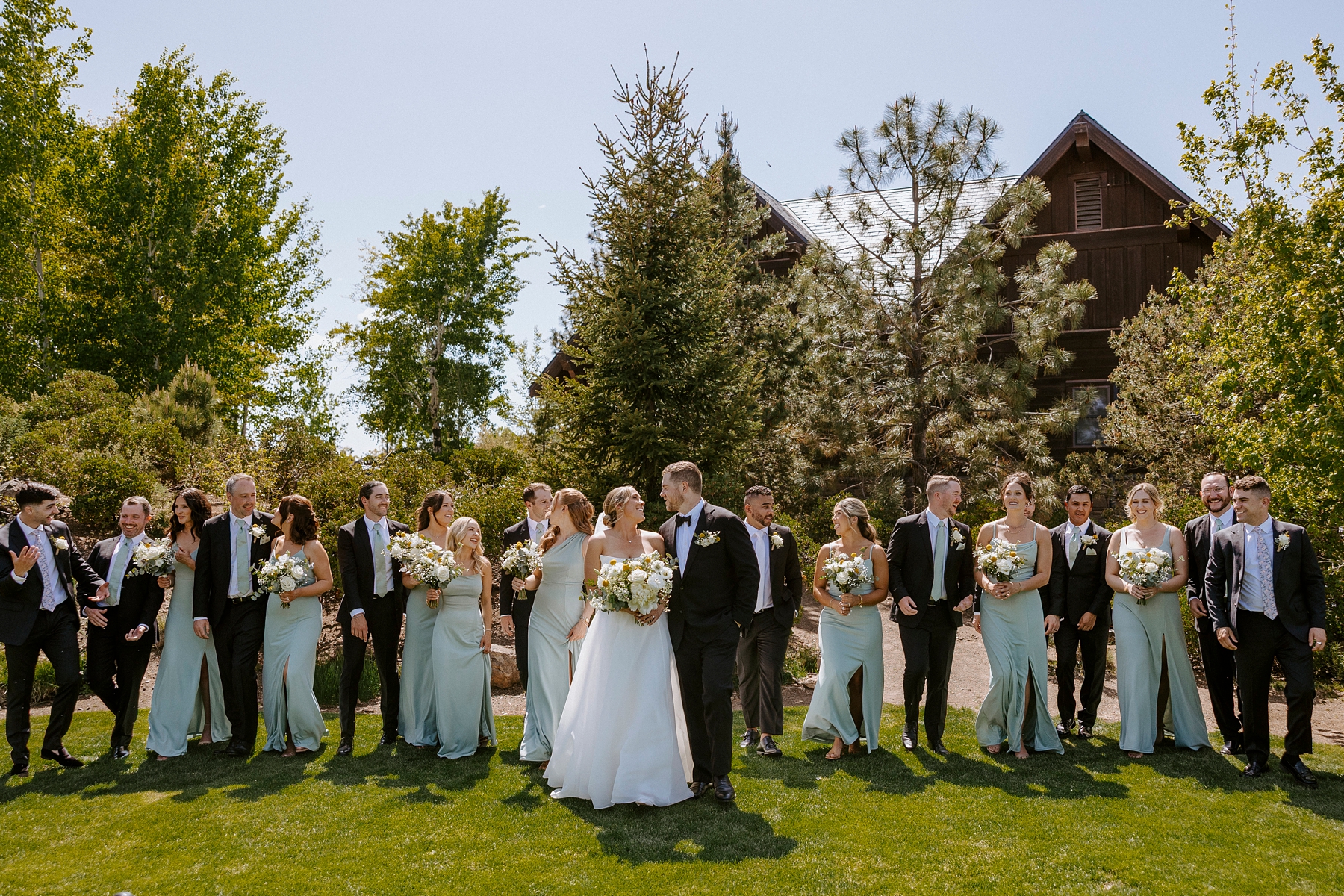 Tetherow Resort Bend Oregon Spring May Wedding Golf Course Yellow Flowers Bright Sunny Victoria Carlson Actually Ashley