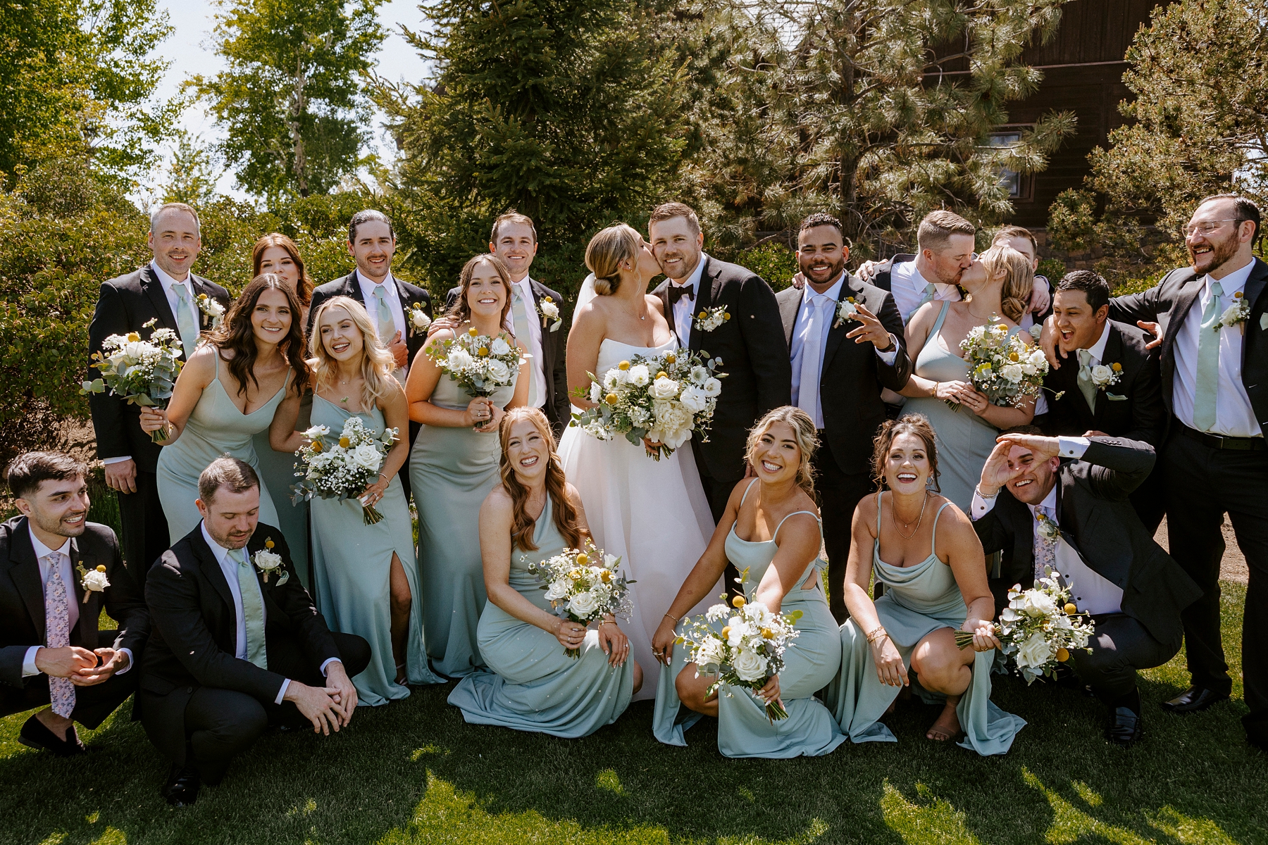 Tetherow Resort Bend Oregon Spring May Wedding Golf Course Yellow Flowers Bright Sunny Victoria Carlson Actually Ashley