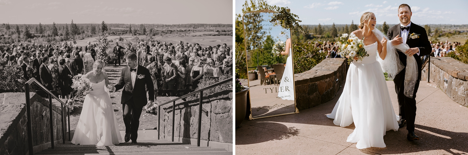 Tetherow Resort Bend Oregon Spring May Wedding Golf Course Yellow Flowers Bright Sunny Victoria Carlson Actually Ashley