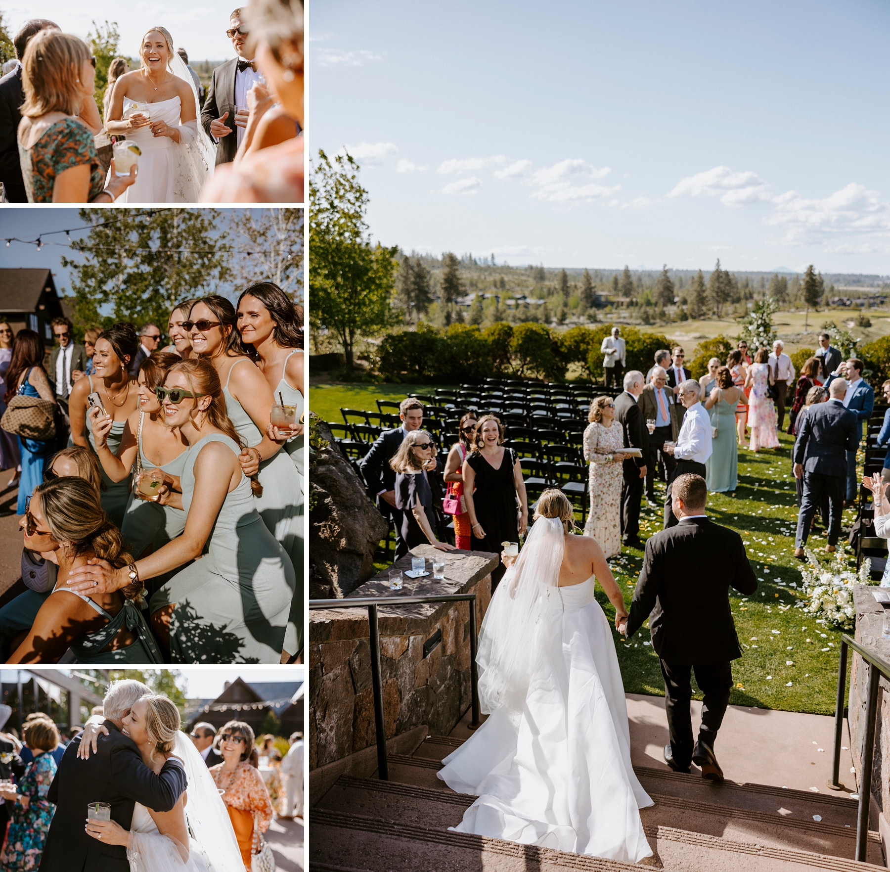Tetherow Resort Bend Oregon Spring May Wedding Golf Course Yellow Flowers Bright Sunny Victoria Carlson Actually Ashley