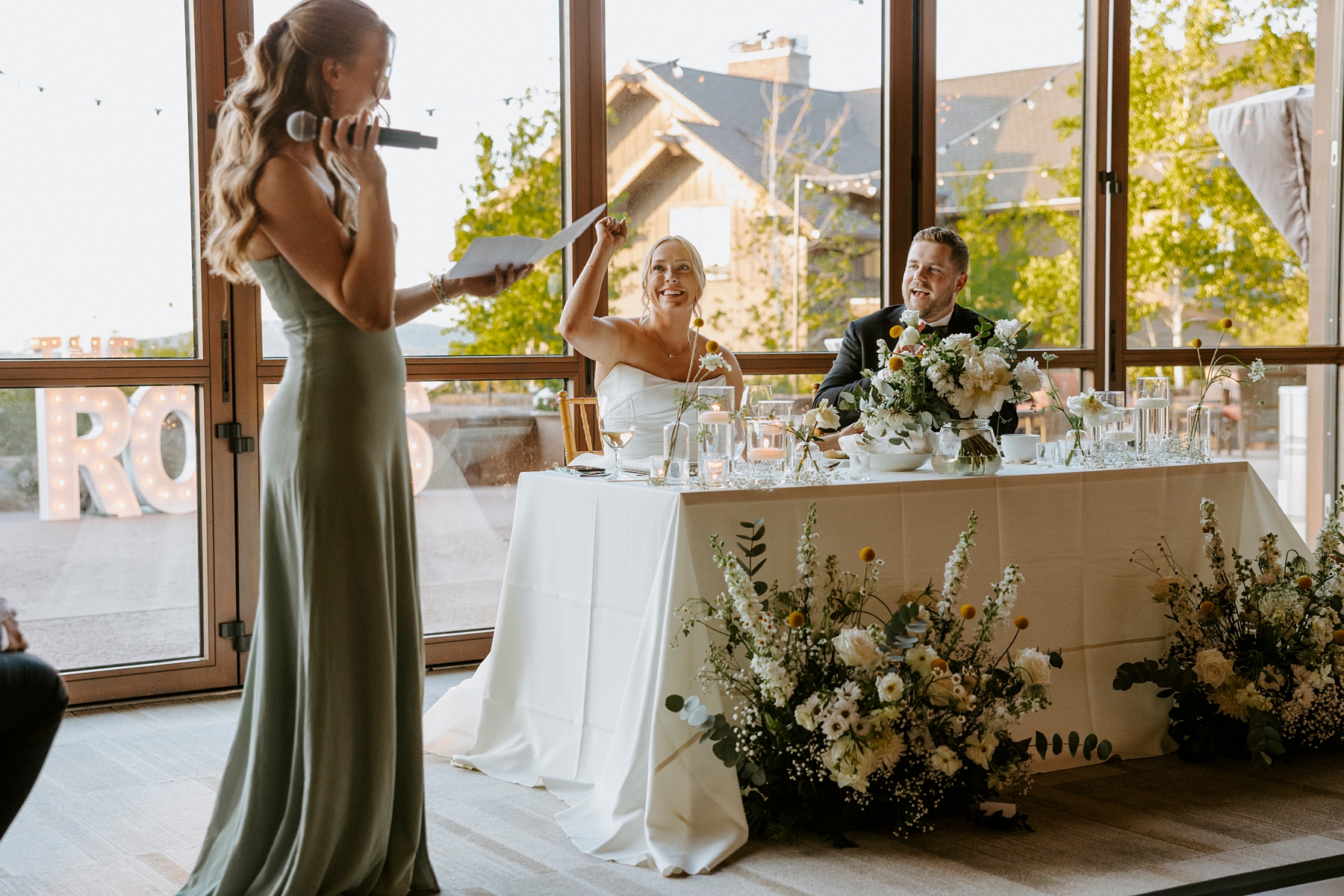 Tetherow Resort Bend Oregon Spring May Wedding Golf Course Yellow Flowers Bright Sunny Victoria Carlson Actually Ashley