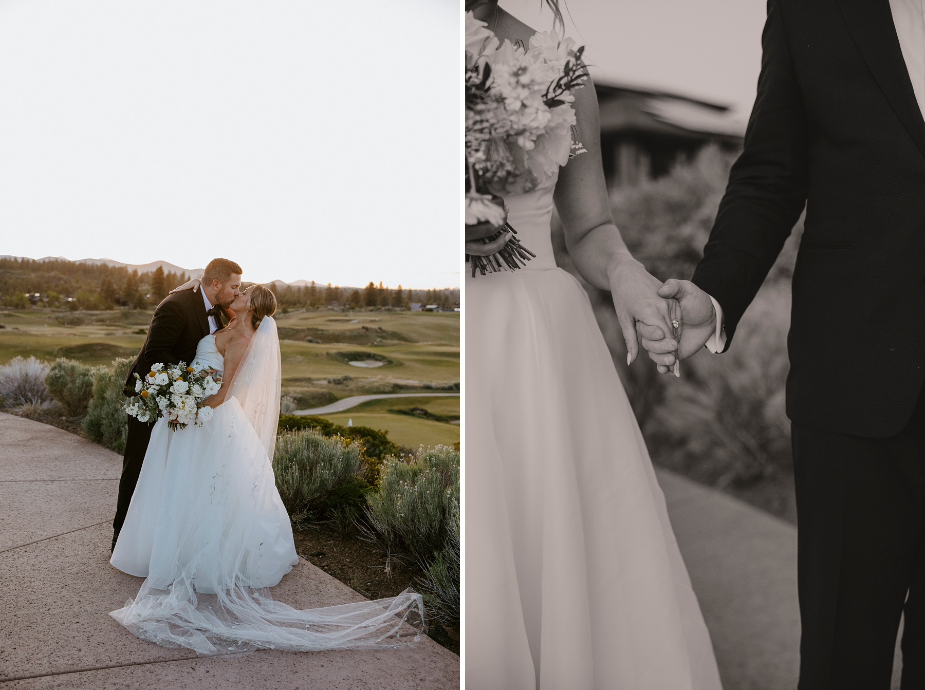 Tetherow Resort Bend Oregon Spring May Wedding Golf Course Yellow Flowers Bright Sunny Victoria Carlson Actually Ashley