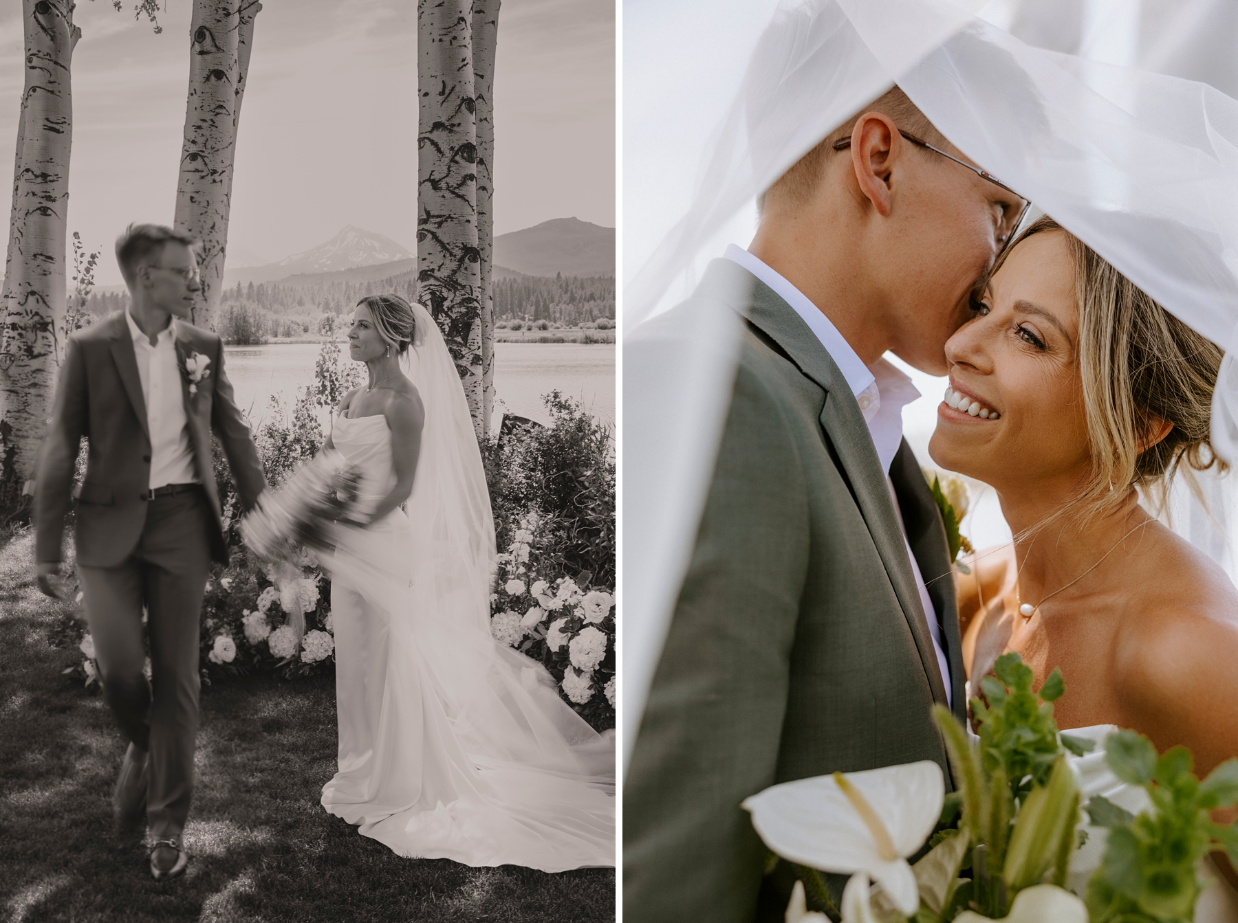 pastel wedding black butte ranch oregon sisters outdoor venue mountain view central oregon victoria carlson colorful sunset