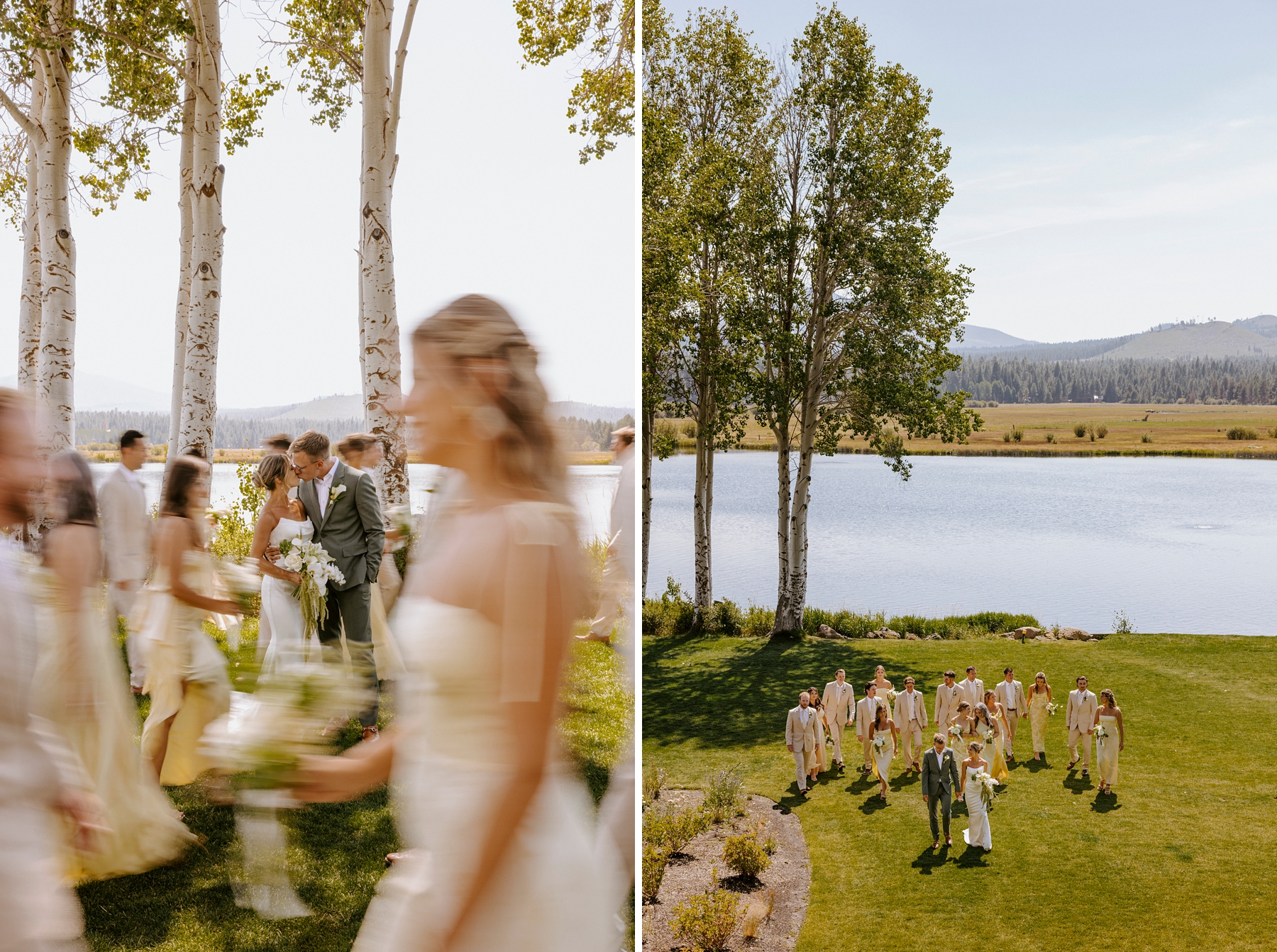 pastel wedding black butte ranch oregon sisters outdoor venue mountain view central oregon victoria carlson