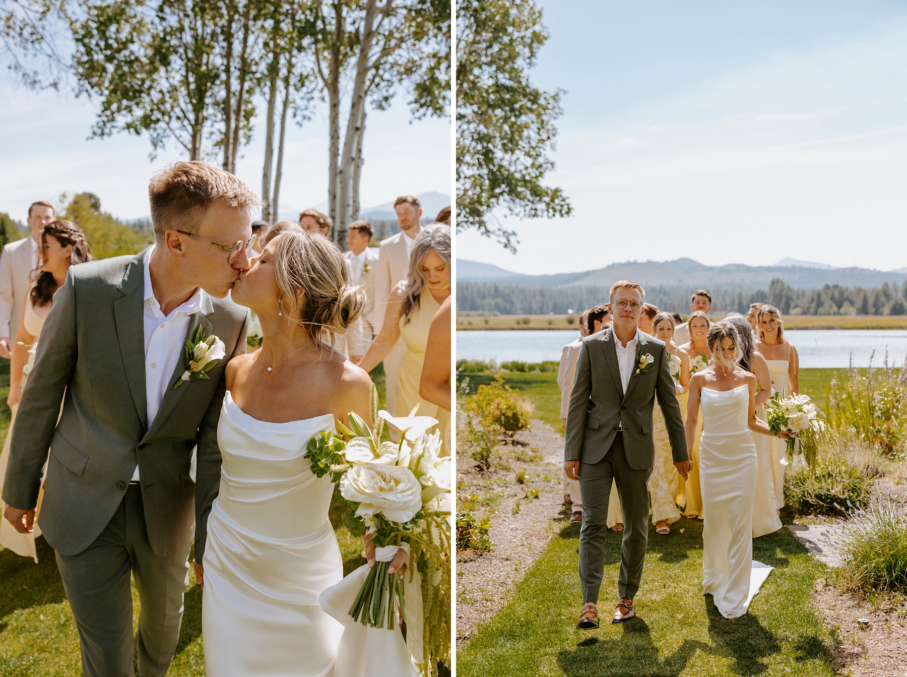 pastel wedding black butte ranch oregon sisters outdoor venue mountain view central oregon victoria carlson