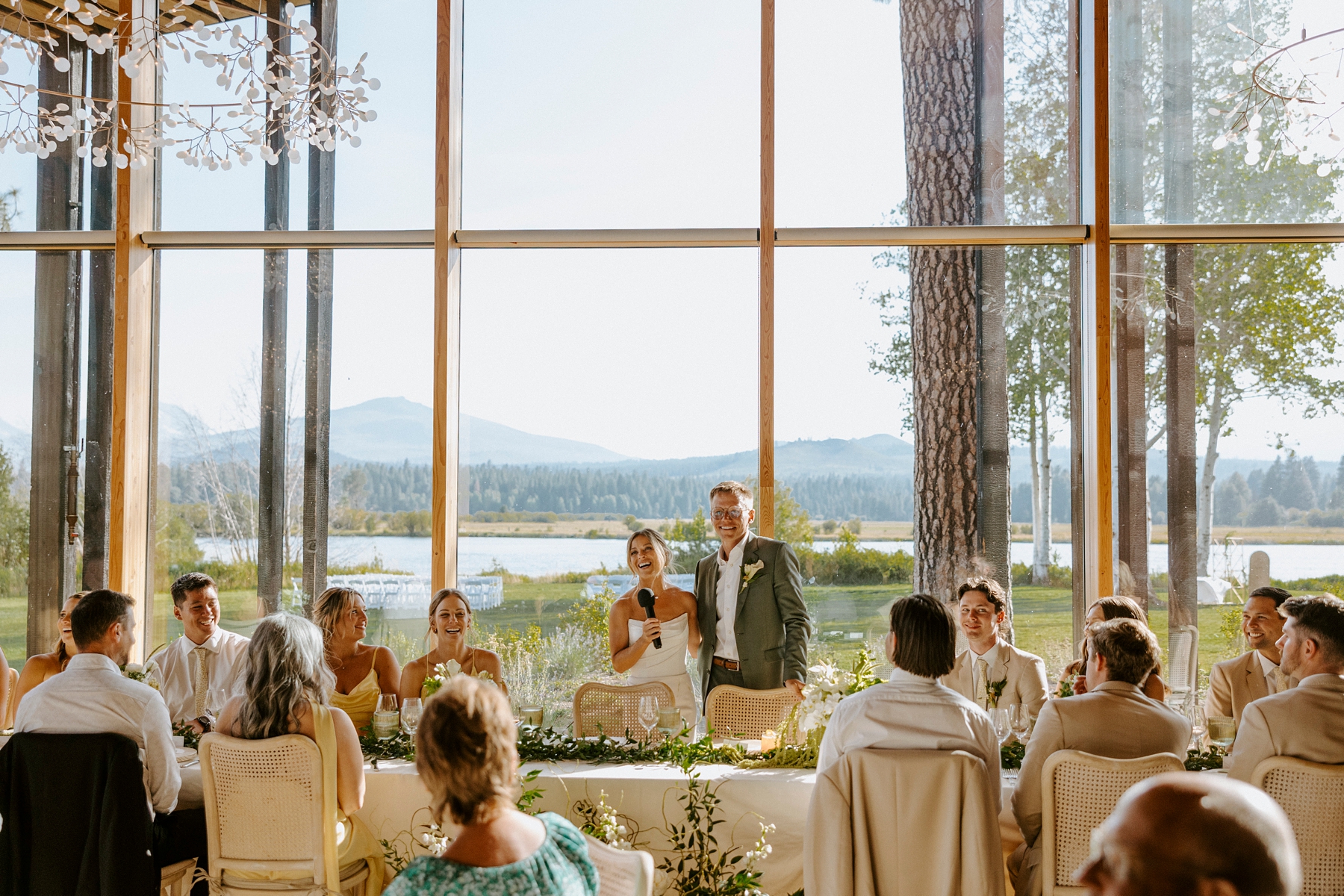 pastel wedding black butte ranch oregon sisters outdoor venue mountain view central oregon victoria carlson