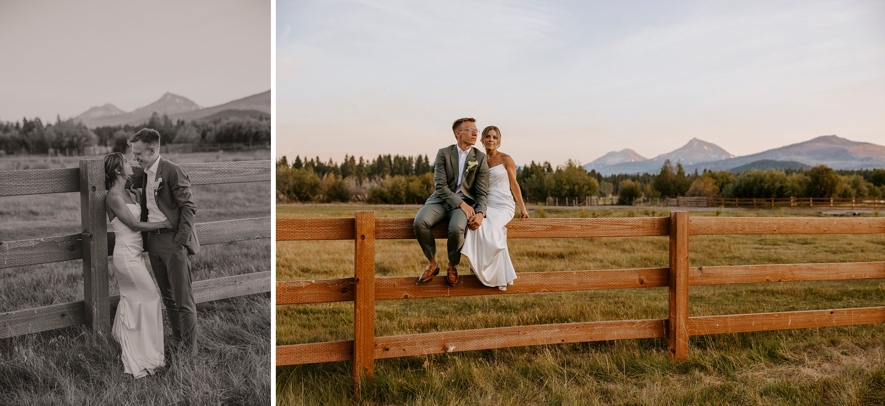 pastel wedding black butte ranch oregon sisters outdoor venue mountain view central oregon victoria carlson colorful sunset