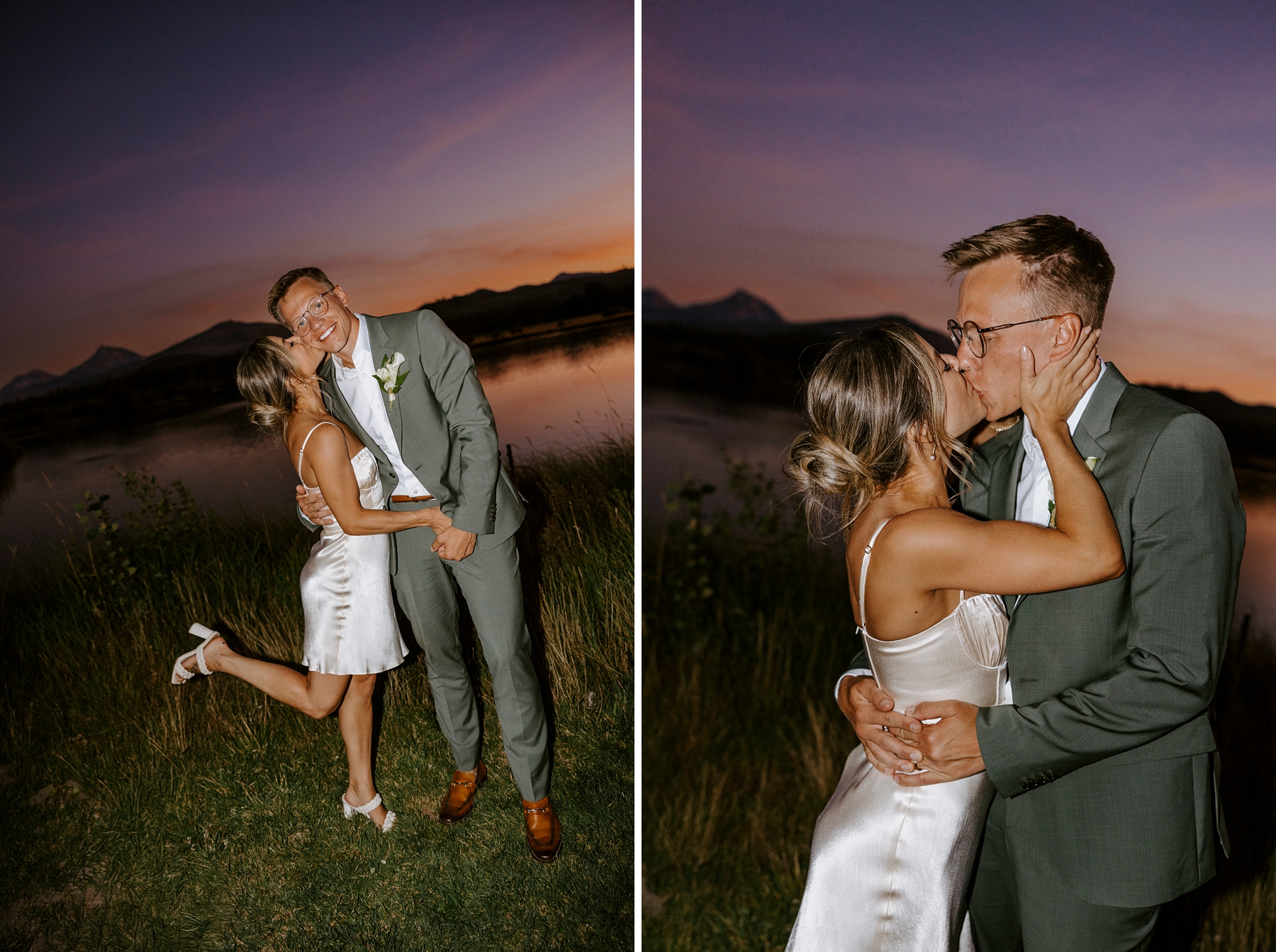 pastel wedding black butte ranch oregon sisters outdoor venue mountain view central oregon victoria carlson colorful sunset